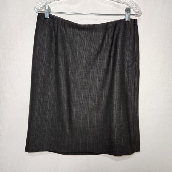 GIORGIO ARMANI Milano- Borgonuovo 21 Charcoal Pencil Midi Skirt Size EU 48 USA14 - Picture 2 of 16